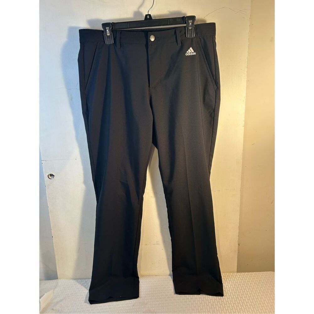 Adidas pants 34x31/32 black‎ golf pants packable rn#88387